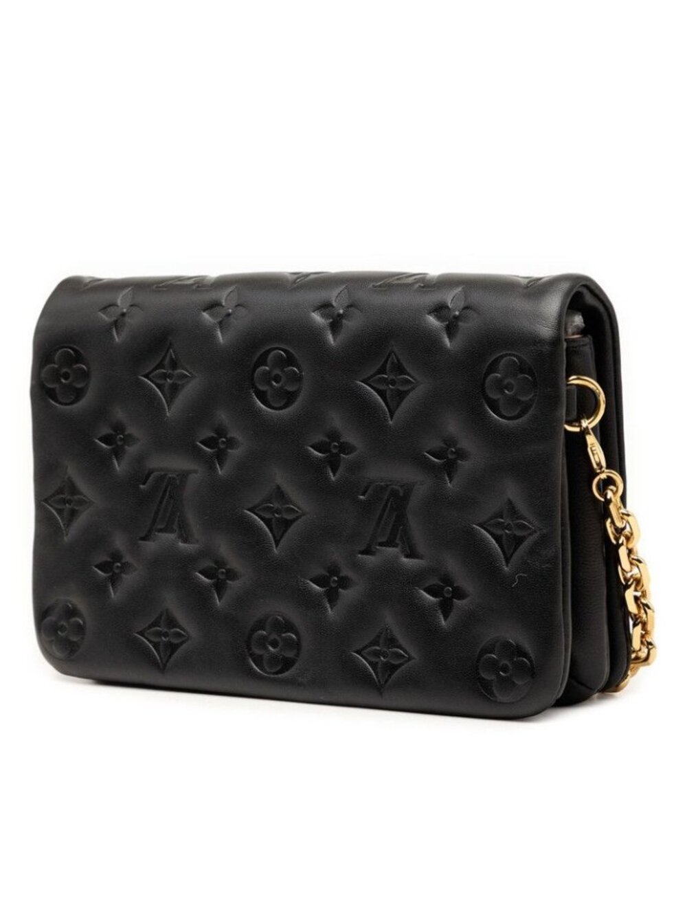 ★SOLD★ Louis Vuitton Monogram Pochette Cousin Crossbody Chain Shoulder Bag Noir - Picture 2 of 5